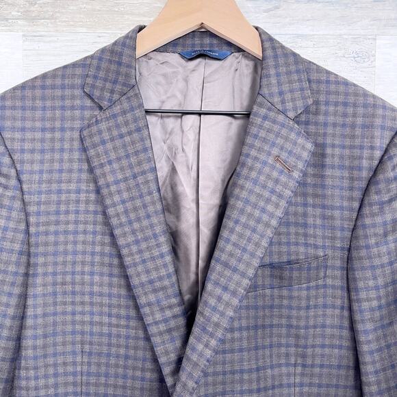 Brooks Brothers E Thomas Regent Sport Coat Brown Plaid Wool Cashmere Mens 42R - Picture 2 of 11